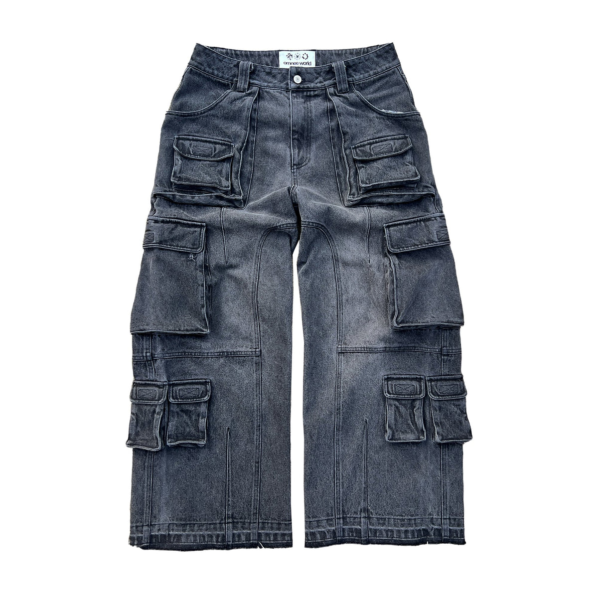 heavy denim cargos - omnee world