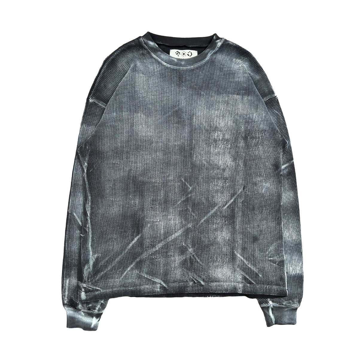midnight blue painted thermal longsleeve - omnee world